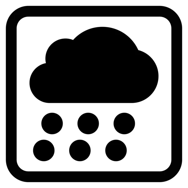 Rain Cloud Flat Vector Icon — Stock Vector