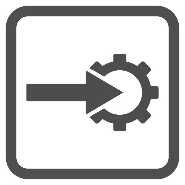 Icône vectorielle plate d'intégration de rouage — Image vectorielle