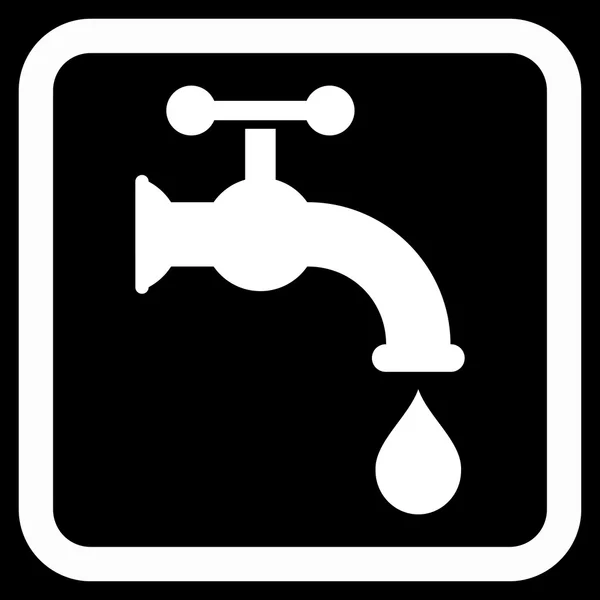 Icona vettoriale piatta del rubinetto dell'acqua — Vettoriale Stock
