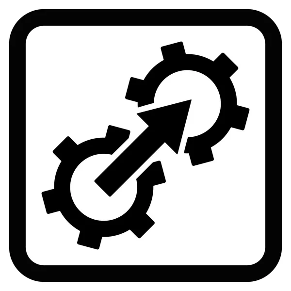 Integração de engrenagens Flat Vector Icon — Vetor de Stock