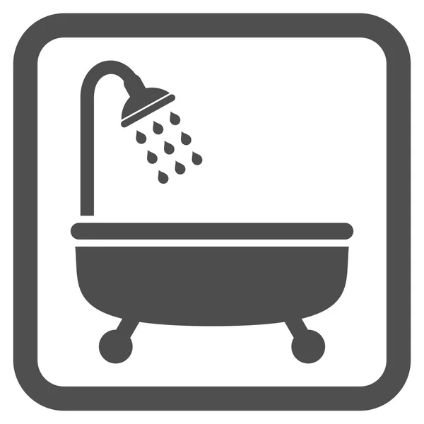 Shower Bath Flat Vector Icon — Stock Vector