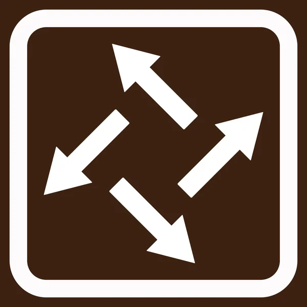 Centrifugal Arrows Flat Vector Icon — Stock Vector