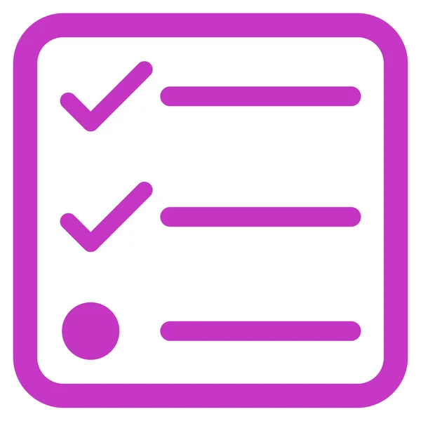 Lista de verificação Flat Vector Icon — Vetor de Stock
