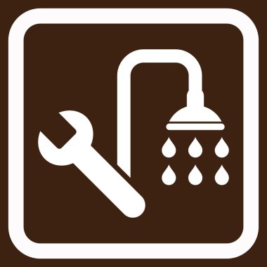 Sıhhi tesisat düz vektör simgesi