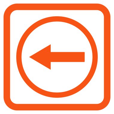 Sol yönlü ok düz vektör simgesi