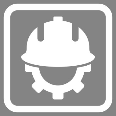 Geliştirme kask düz vektör simgesi