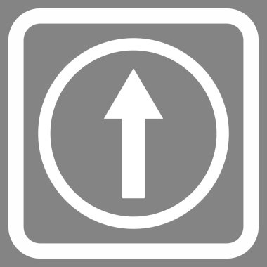 Yukarı yönlü ok düz vektör simgesi