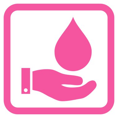 Su hizmet düz vektör simgesi