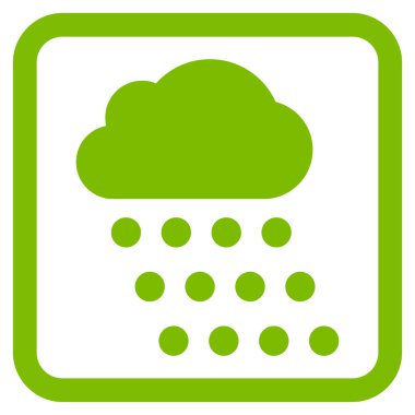 Yağmur bulutu düz vektör simgesi