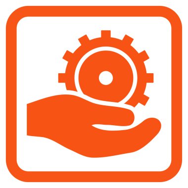 Geliştirme hizmet düz vektör simgesi