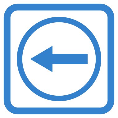 Sol yönlü ok düz vektör simgesi