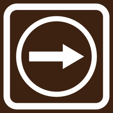 Sağ yuvarlak ok düz vektör simgesi