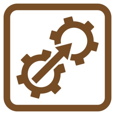 Dişli Tümleştirme düz vektör simgesi