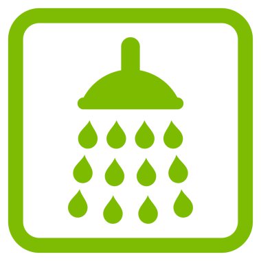 Duş düz vektör simgesi