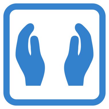 Bakım el düz vektör simgesi