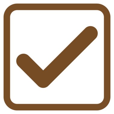 Tamam düz vektör simgesi