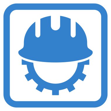 Geliştirme işçisi düz vektör simgesi