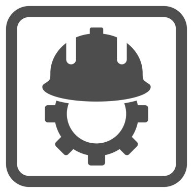 Geliştirme kask düz vektör simgesi