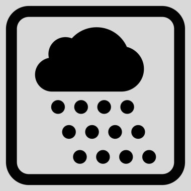Yağmur bulutu düz vektör simgesi