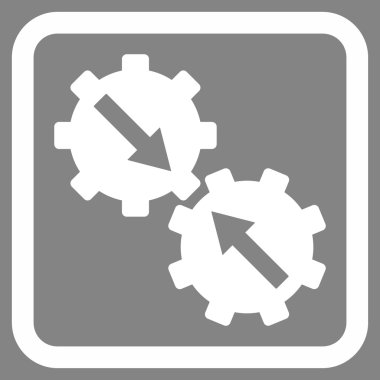 Dişli Tümleştirme düz vektör simgesi