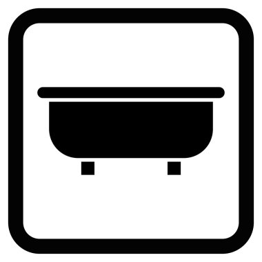 Küvet Düz Vektör Simgesi