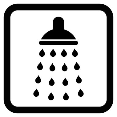 Duş düz vektör simgesi