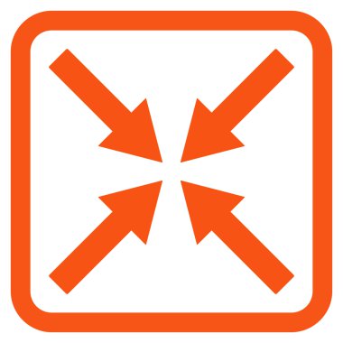 Merkezi oklar düz vektör simgesi