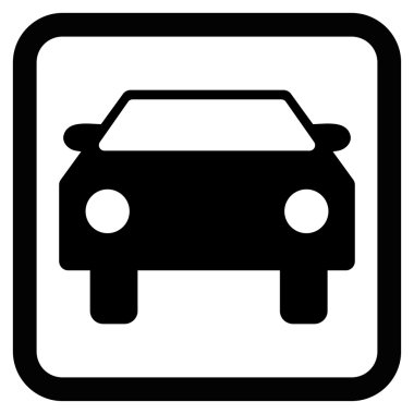 Otomobil Düz Vektör Simgesi