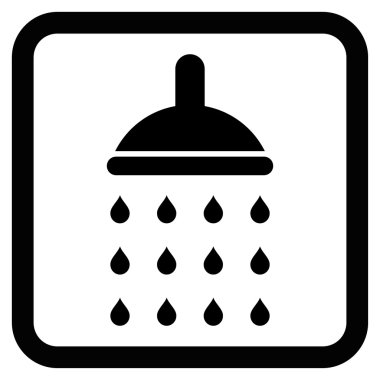Duş düz vektör simgesi