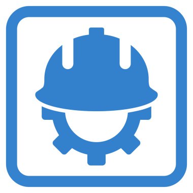 Geliştirme kask düz vektör simgesi