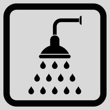 Duş düz vektör simgesi