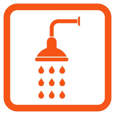 Duş düz vektör simgesi