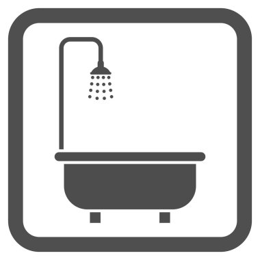 Duş banyo düz vektör simgesi