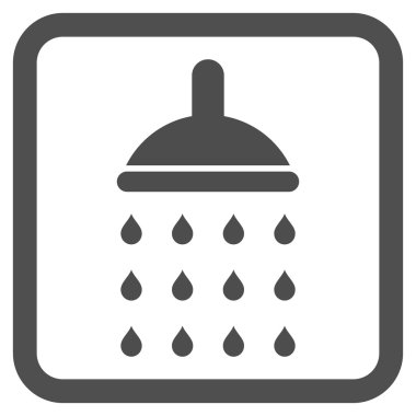 Duş düz vektör simgesi