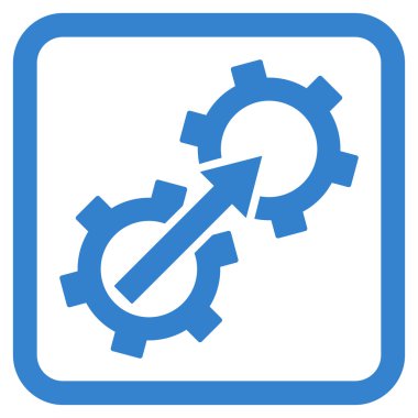 Dişli Tümleştirme düz vektör simgesi