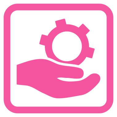 Mühendislik hizmet düz vektör simgesi