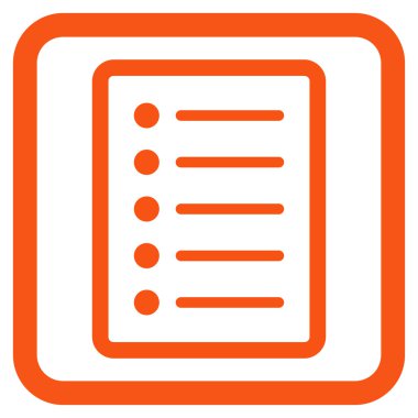 Liste sayfa düz vektör simgesi