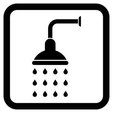Duş düz vektör simgesi
