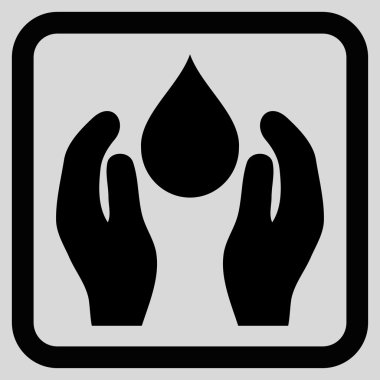 Su bakımı düz vektör simgesi