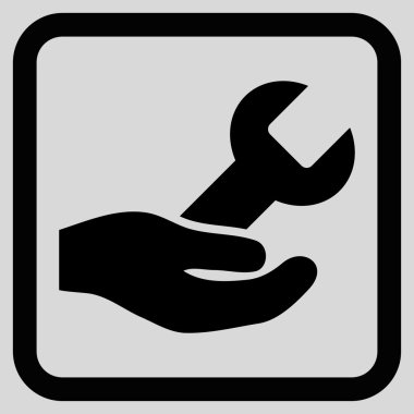 Onarım hizmeti düz vektör simgesi