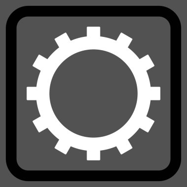 dişli düz vektör simgesi