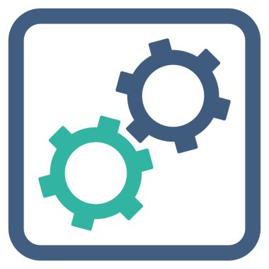 dişliler düz vektör simgesi