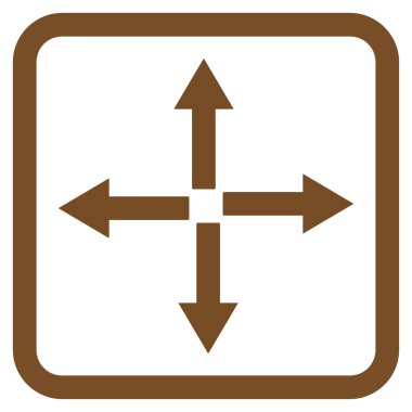 Oklar düz vektör simgesini genişletin