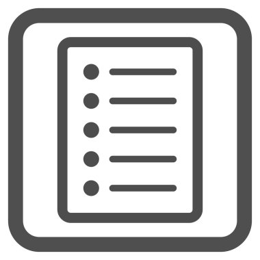 Liste sayfa düz vektör simgesi