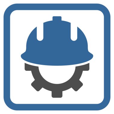 Geliştirme kask düz vektör simgesi