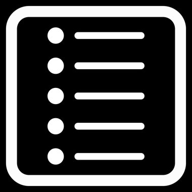 Öğeleri düz vektör simgesi