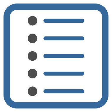 Öğeleri düz vektör simgesi