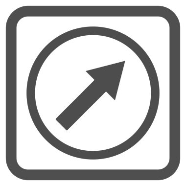 Yukarı sağ yuvarlak ok düz vektör simgesi