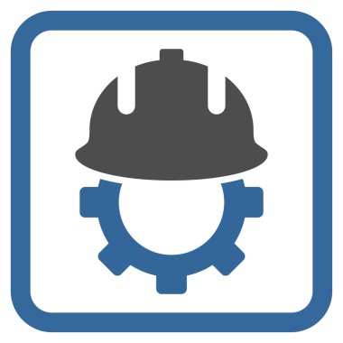 Geliştirme kask düz vektör simgesi