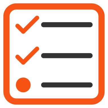 Kontrol Listesi Düz Vektör Simgesi